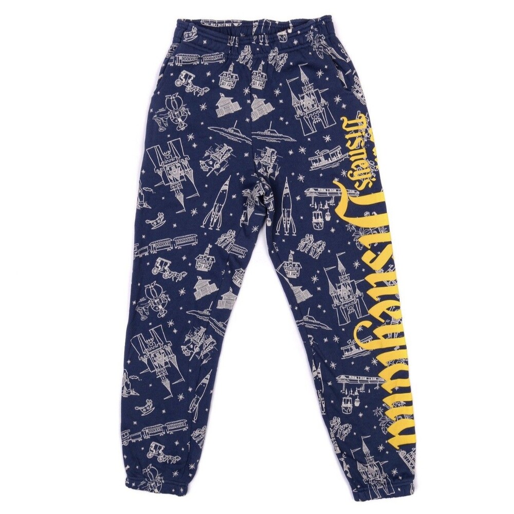 Disneyland 100 Years Spellout All Over Print Organic Sweatpants Jumper Youth 5/6